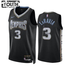 Dres Memphis Grizzlies Jake Laravia 3 Nike 2022-23 City Edition Crno Swingman - Dječji
